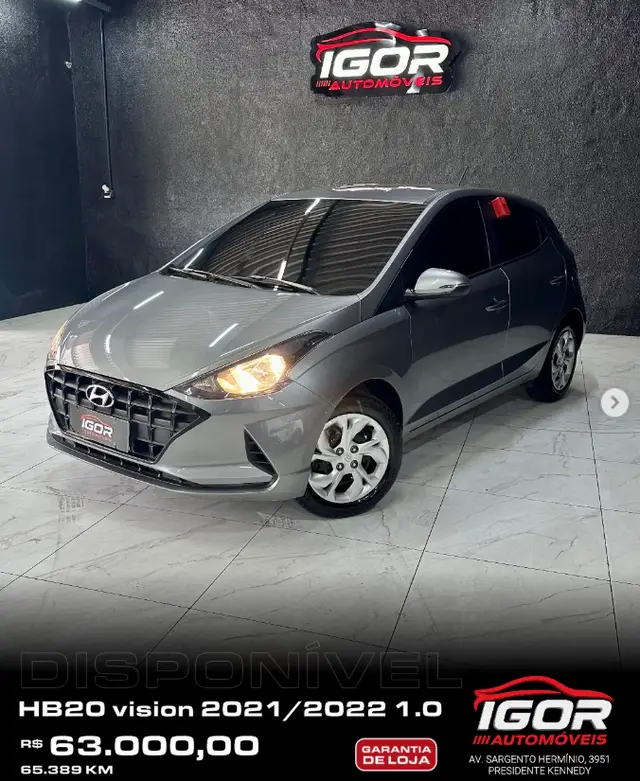 Carro Hyundai HB20 2022 Vision Blueaudio 1.0 (Mec.)