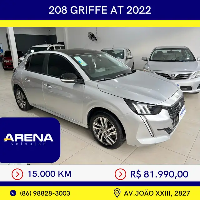 Carro Peugeot 208 2022 Griffe 1.6 (Flex) (Aut)