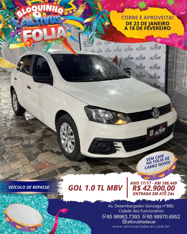 Carro Volkswagen Gol 2017 1.6 MSI Trendline (Flex)