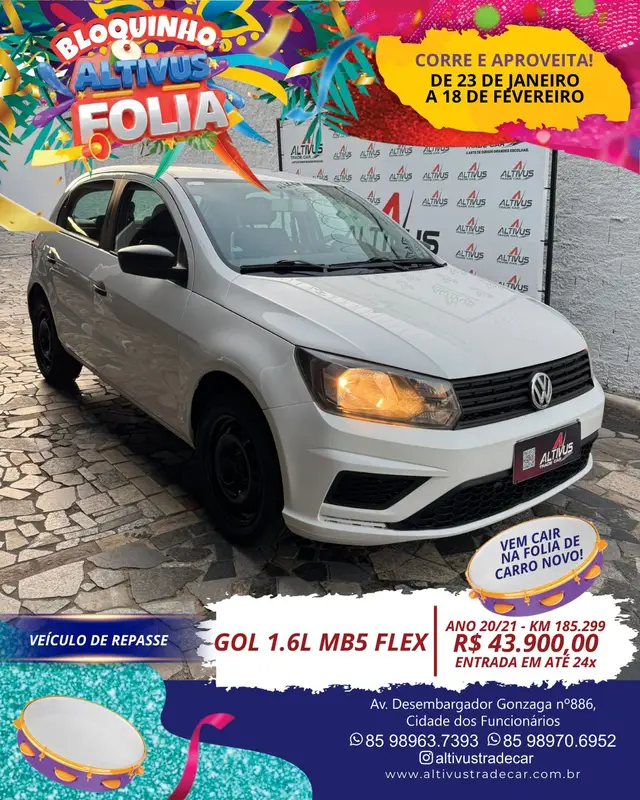 Carro Volkswagen Gol 2021 1.6 (Flex)
