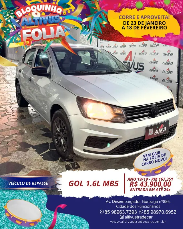 Carro Volkswagen Gol 2019 1.6 MSI (Flex)