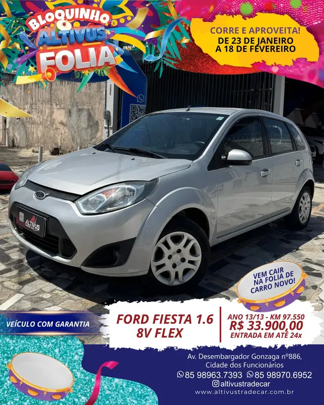 Carro Ford Fiesta Hatch 2013 1.6 (Flex)