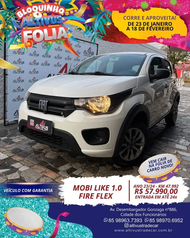 Carro Fiat Mobi 2024 Like 1.0