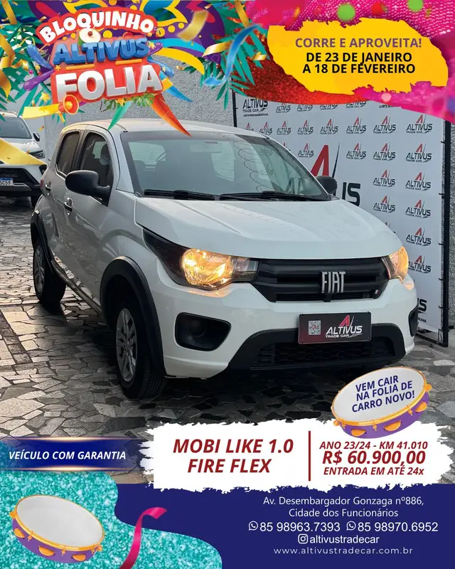 Carro Fiat Mobi 2024 Like 1.0