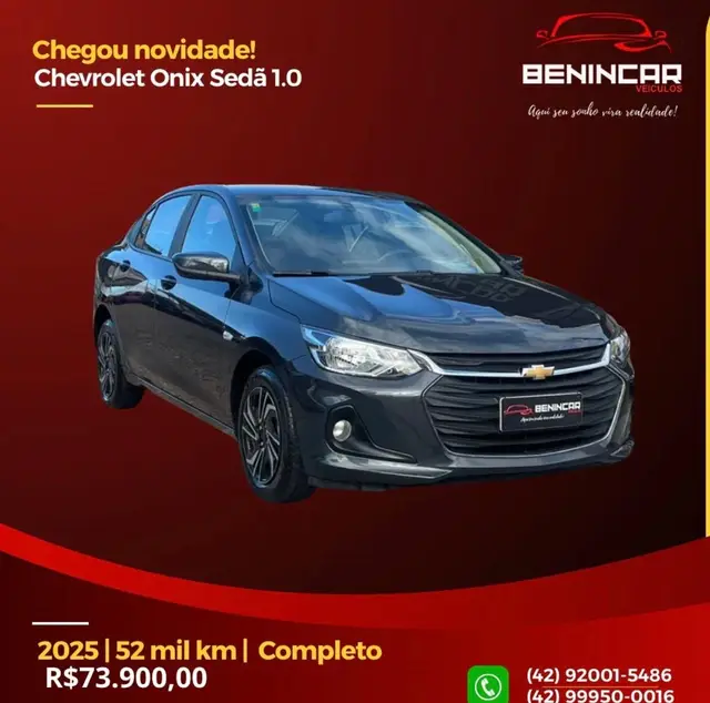 Carro Chevrolet Onix Plus 2025 LT 1.0