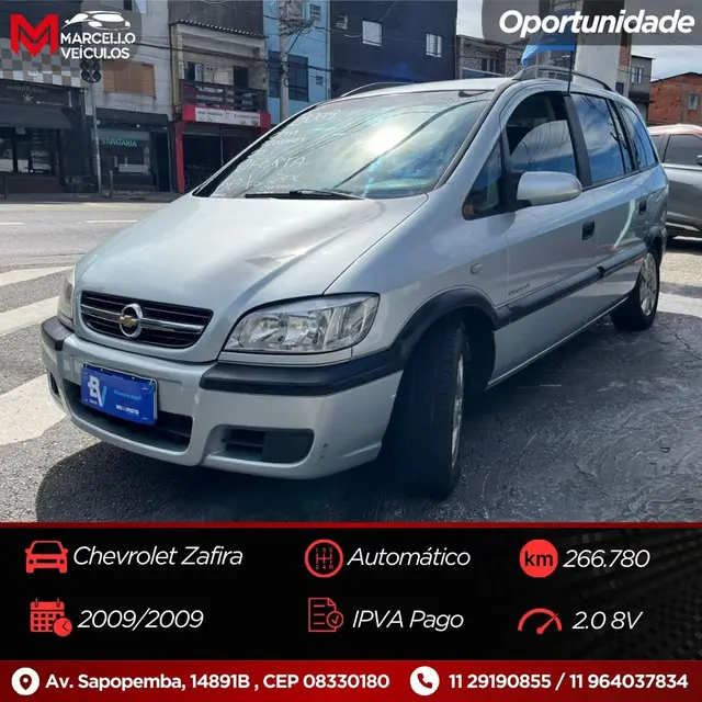 Carro Chevrolet Zafira 2009 Expression 2.0 (Flex) (Aut)