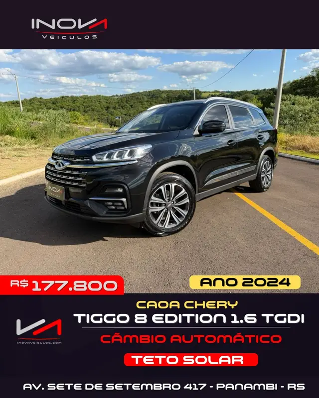 Carro CAOA Chery Tiggo 8 2024 Max Drive 1.6 Turbo Aut.