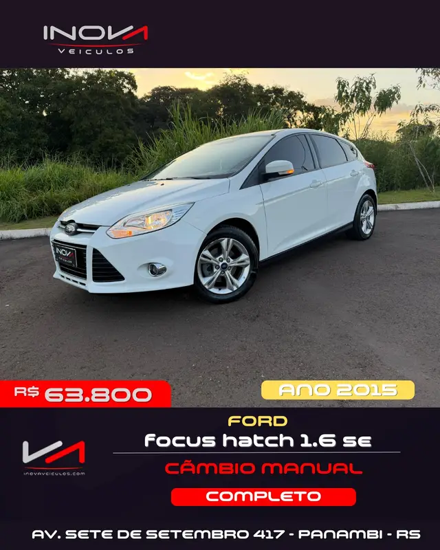 Carro Ford Focus Hatch 2015 S 1.6 16V TiVCT