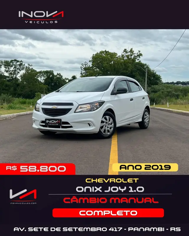 Carro Chevrolet Onix 2019 1.0 Joy SPE/4