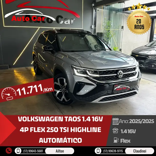 Carro Volkswagen Taos 2025 Highline 1.4 TSI