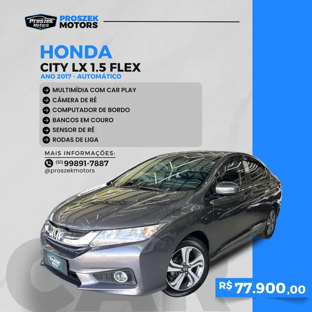 Carro Honda City 2017 LX 1.5 CVT (Flex)