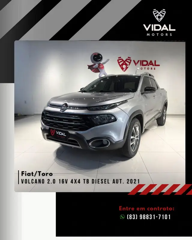 Carro Fiat Toro 2021 2.0 TDI Volcano Auto 4WD