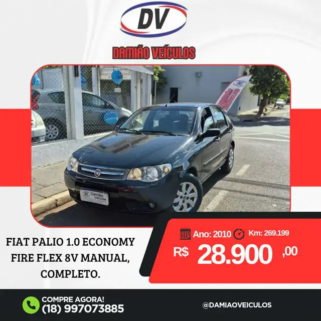 Carro Fiat Palio 2010 1.0 Economy Fire
