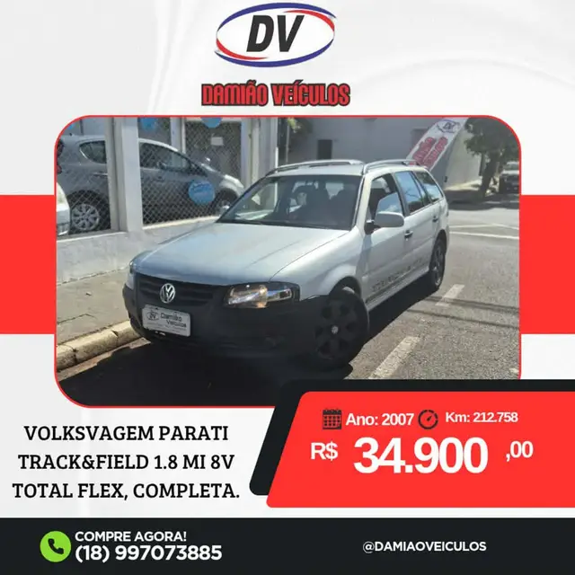 Carro Volkswagen Parati 2007 Track Field 1.8 G4 (Flex)