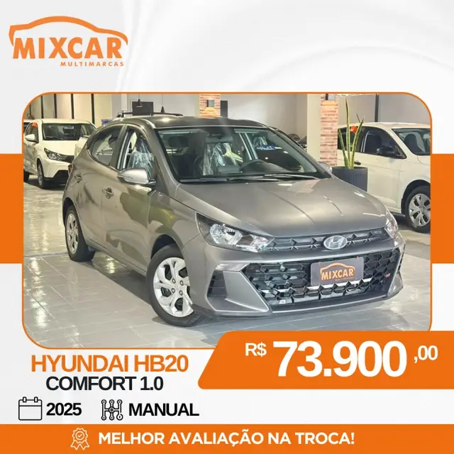 Carro Hyundai HB20 2025 Comfort 1.0 (Mec.)