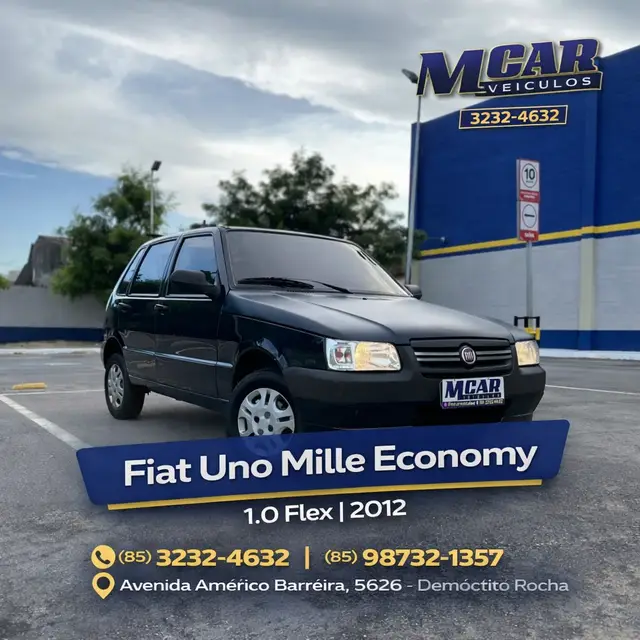 Carro Fiat Uno Mille 2012 Fire Economy 1.0 (Flex) 4p