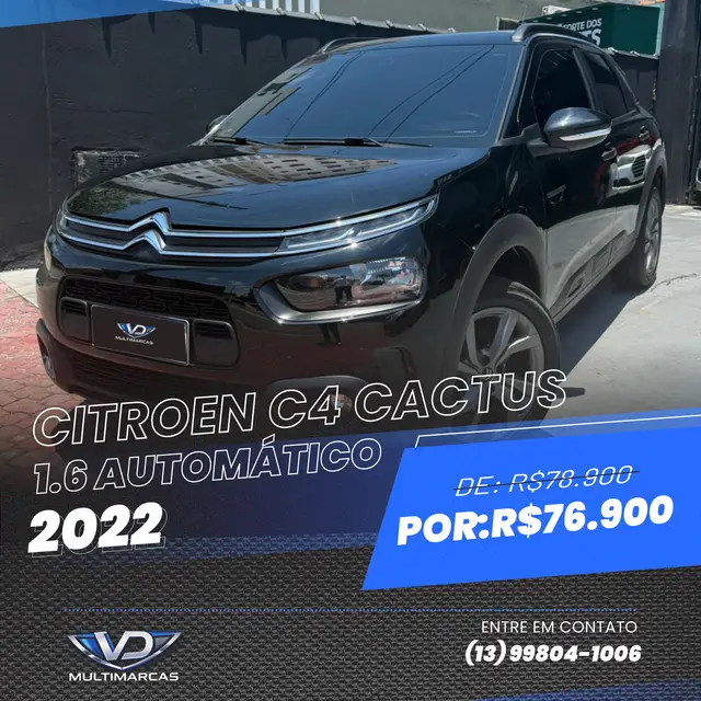 Carro Citroën C4 Cactus 2022 1.6 Feel (Aut) (Flex)