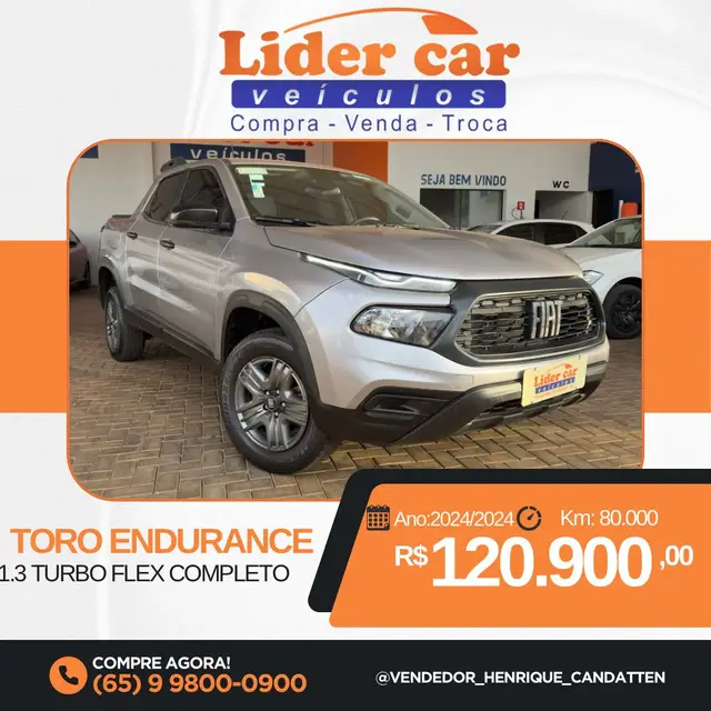 Carro Fiat Toro 2024 Endurance 1.3 Turbo 270