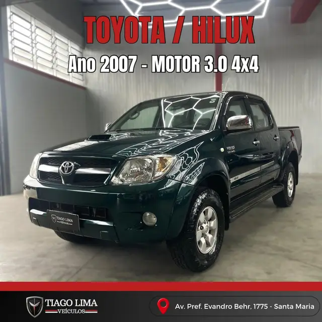 Carro Toyota Hilux Cabine Dupla 2007 Hilux SRV 4X4 3.0 (cab dupla) (aut)