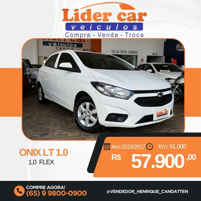 Carro Chevrolet Onix 2017 1.0 LT SPE/4