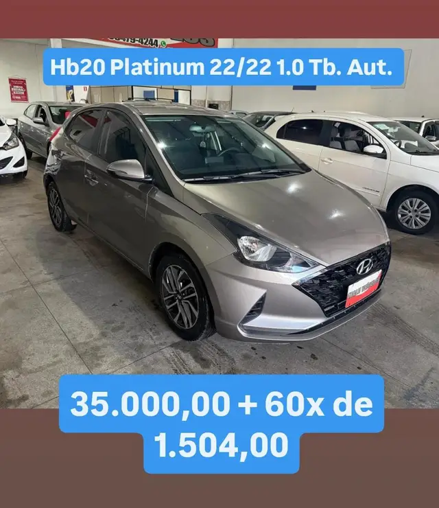 Carro Hyundai HB20 2022 Platinum 1.0 Turbo AT (Flex)
