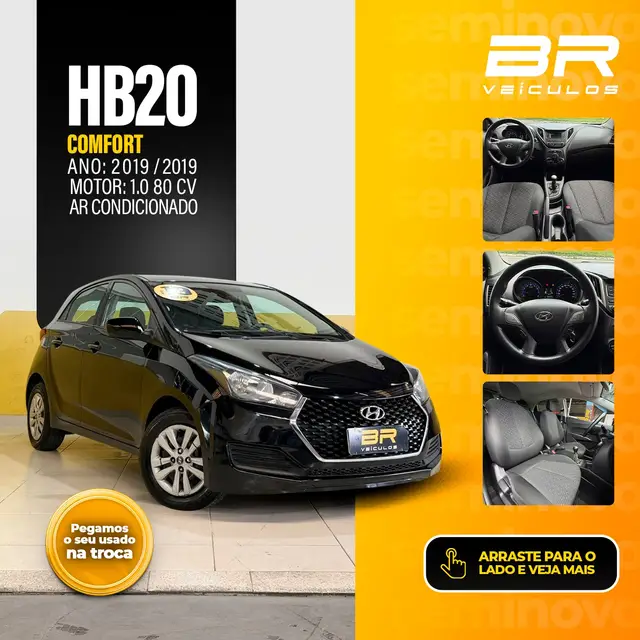 Carro Hyundai HB20 2019 1.0 Unique (Flex)