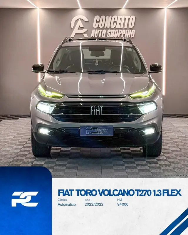 Carro Fiat Toro 2022 Volcano 1.3