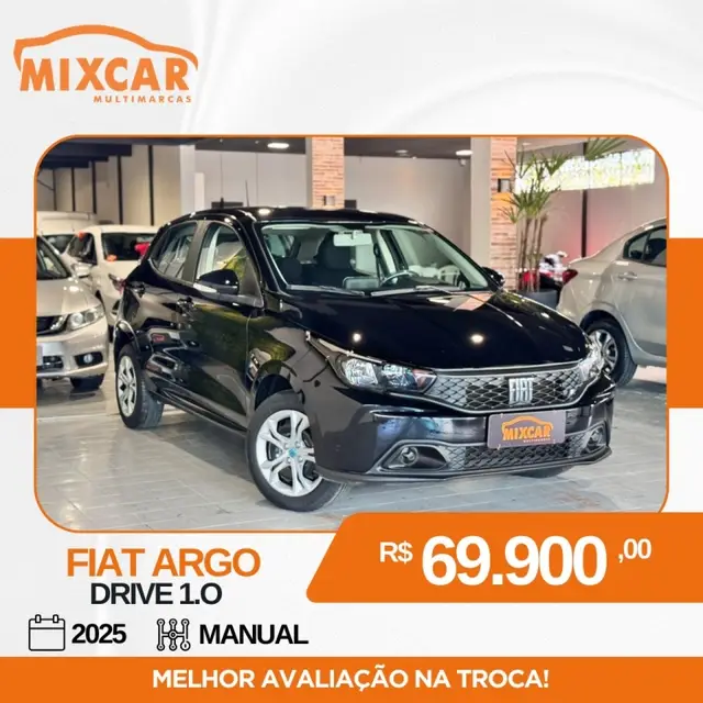 Carro Fiat Argo 2025 Drive 1.0