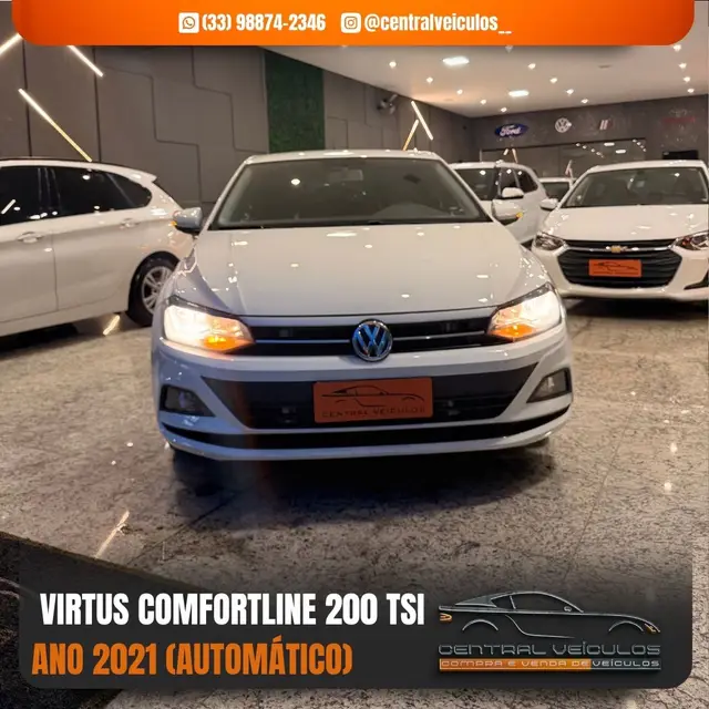 Carro Volkswagen Virtus 2021 1.0 200 TSI Comfortline (Flex) (Aut)
