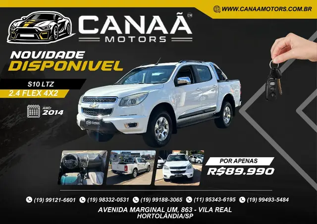 Carro Chevrolet S10 Cabine Dupla 2014 S10 LTZ 2.4 4x2 (Cab Dupla) (Flex)