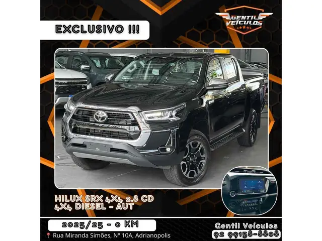 Carro Toyota Hilux Cabine Dupla 2025 SRX 4x4 2.8 Diesel