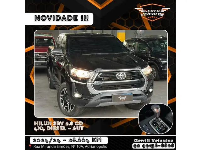 Carro Toyota Hilux Cabine Dupla 2024 SRX 4x4 2.8 Diesel