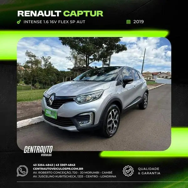 Carro Renault Captur 2019 Intense 1.6 16v SCe CVT (Flex)