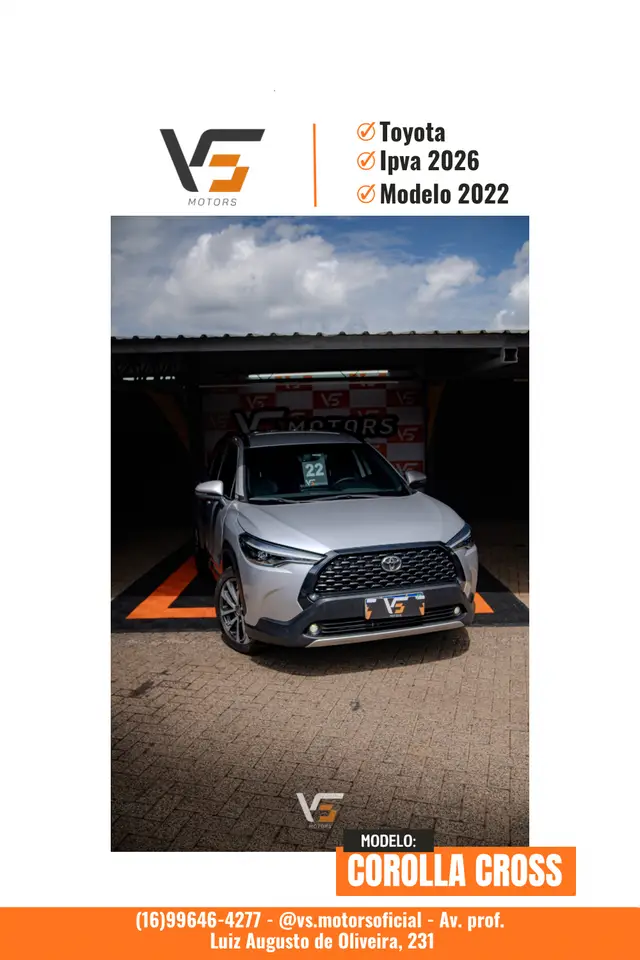 Carro Toyota Corolla Cross 2022 XRE 2.0 (flex) (Aut)