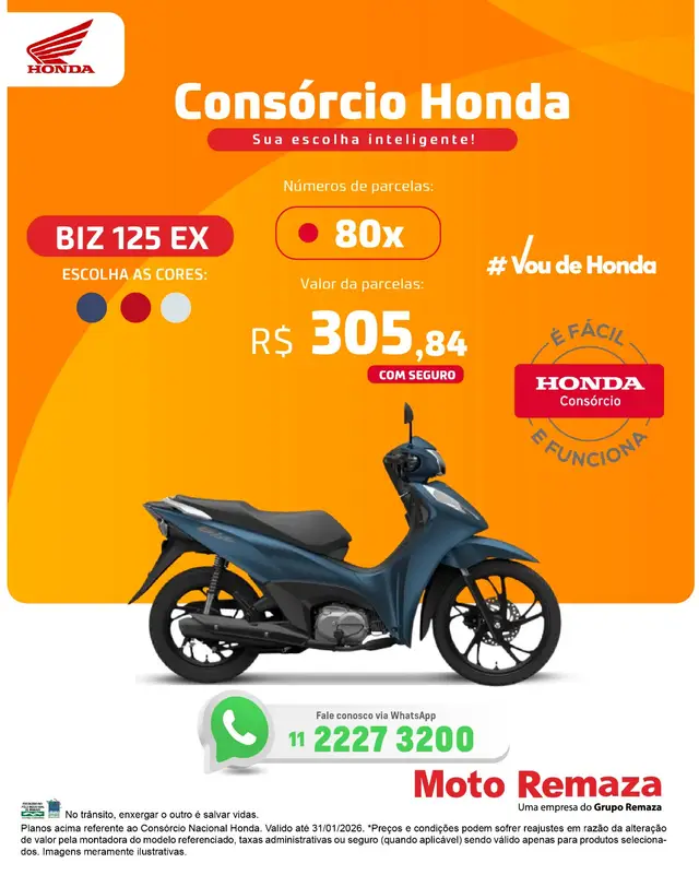 Moto Honda Biz 125 2026 EX