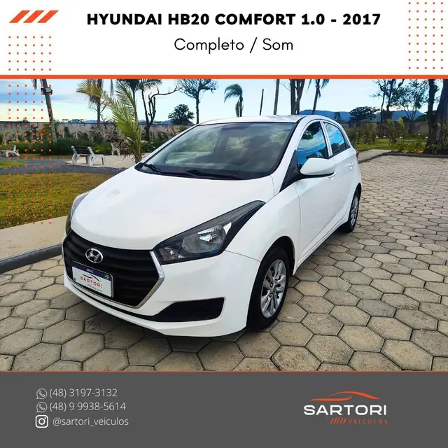 Carro Hyundai HB20 2017 1.0 Comfort (Flex)