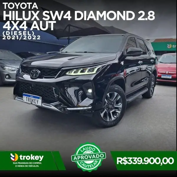 Carro Toyota SW4 2022 Diamond  2.8 turbodiesel 7L 4x4 (Aut)