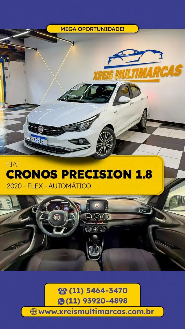 Carro Fiat Cronos 2020 1.8 Precision E.Torq AT6 (Flex)