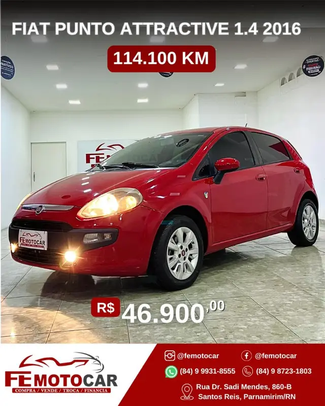 Carro Fiat Punto 2016 Attractive 1.4 (Flex)
