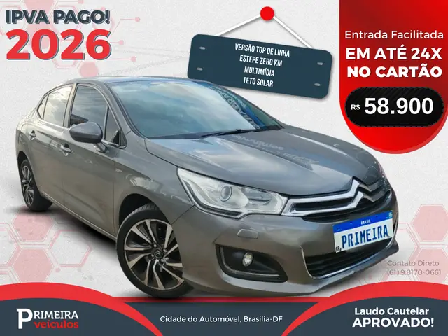 Carro Citroën C4 Lounge 2017 Tendance 1.6 THP (Flex) (Aut)