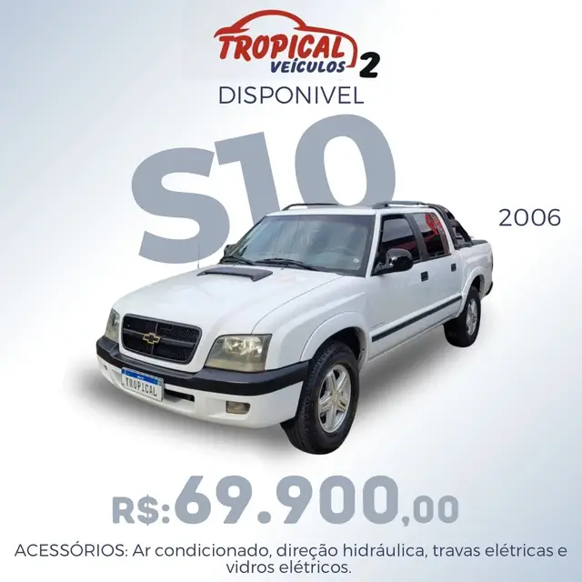 Carro Chevrolet S10 Cabine Dupla 2006 S10 Executive 4x2 2.8 Turbo Electronic (Cab Dupla)