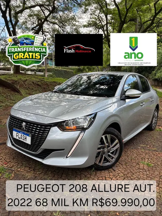 Carro Peugeot 208 2022 Allure 1.6 (Flex) (Aut)