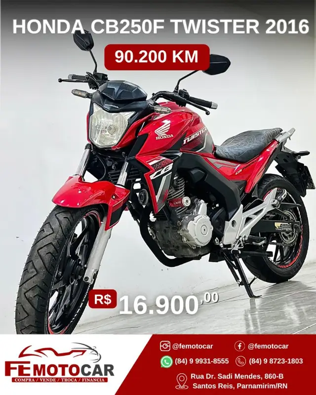 Moto Honda CB 250F Twister 2016 Standard