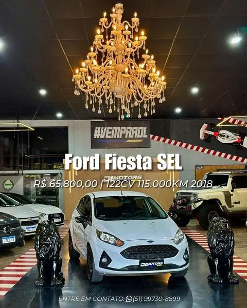 Carro Ford Fiesta Sedan 2018 TIT.Plus 1.0 12V EcoBoost Aut. 5p