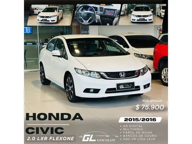 Carro Honda Civic 2016 LXR 2.0 i-VTEC (Aut) (Flex)