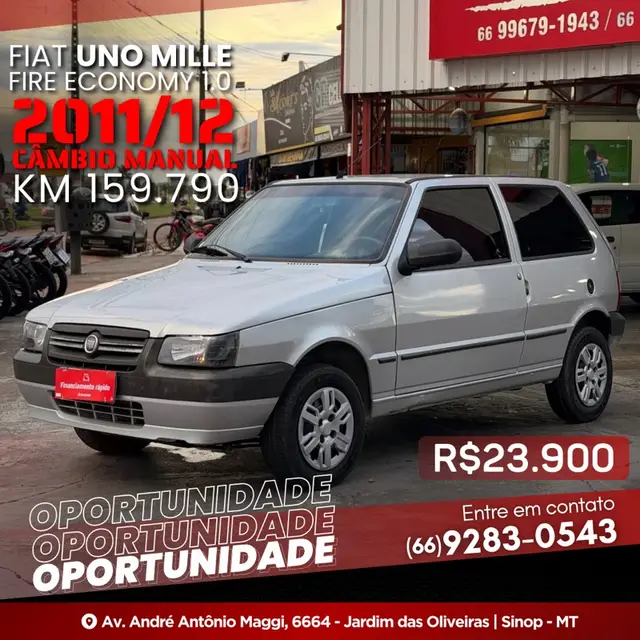 Carro Fiat Uno Mille 2012 Fire Economy 1.0 (Flex) 2p