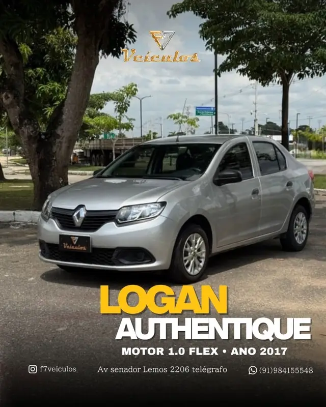 Carro Renault Logan 2017 Authentique 1.0 12V SCe (Flex)