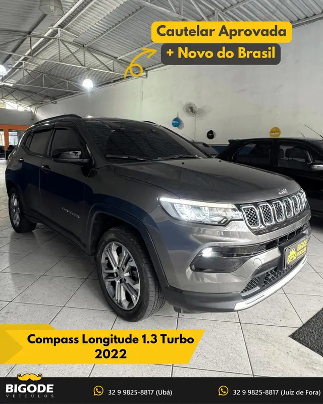 Carro Jeep Compass 2022 Longitude 1.3 T270 (Aut) (Flex)