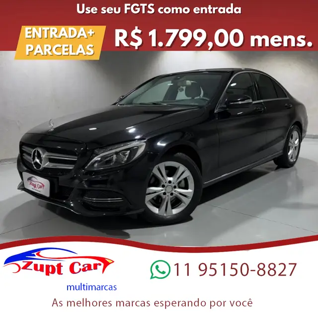 Carro Mercedes-Benz C 180  2015 1.6 CGI Turbo