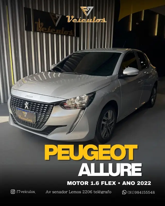 Carro Peugeot 208 2022 Allure 1.6 (Flex) (Aut)